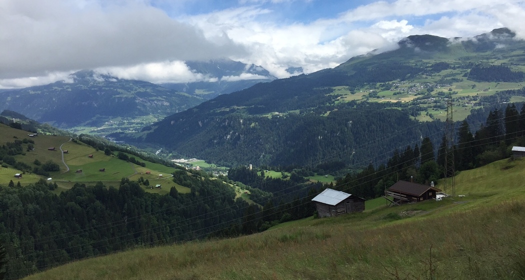 Aussicht unterhalb von Tschess