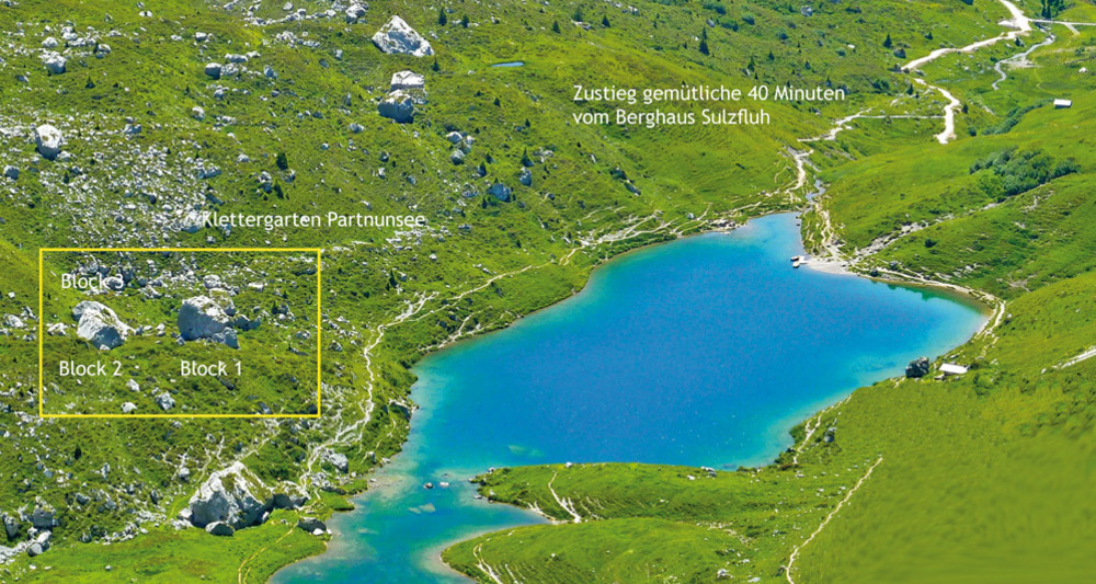 Lage des Familiengartens Partnun