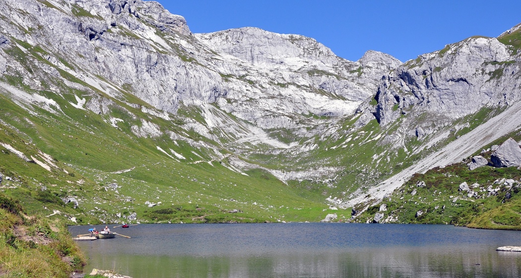 Blick vom Partnunsee Richtung Chlei Venedig