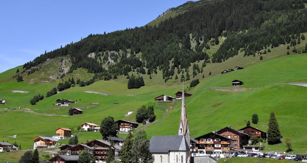 Das Walserdorf St. Antönien auf 1450 Meter ü.M.