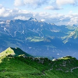 Blick vom Vilan in den Rätikon
