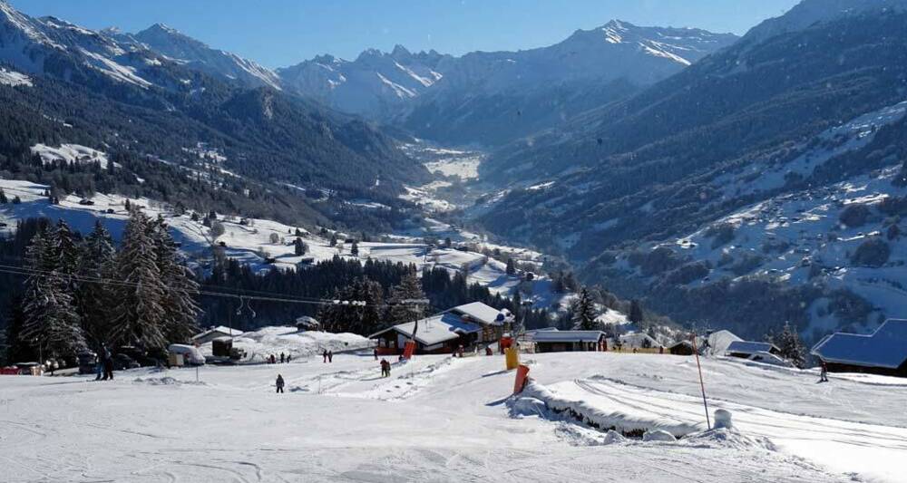 Skilift Pany mit Blick Richtung Klosters