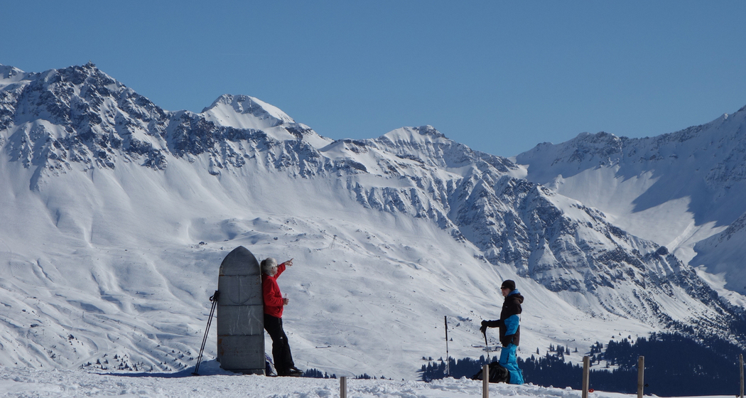 Beim Dreibündenstein, Blick Richtung Lenzerheide