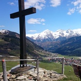 Aufstieg übers Mises Grond - Blick auf Sedrun