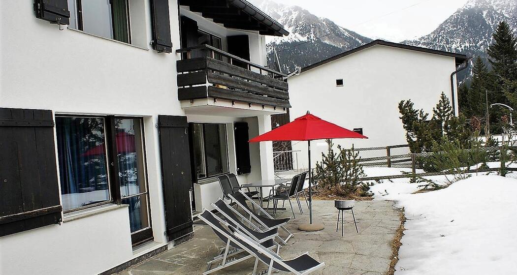 Sitzplatz Garten Winter