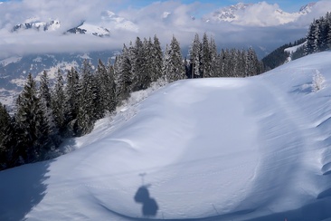 Ausblick aus der Gondelbahn.