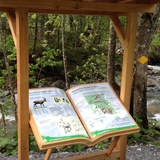 Beschilderung auf dem Steinbock Lehrpfad