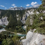 Gorge du Rhin depuis la plateforme d'observation Islabord