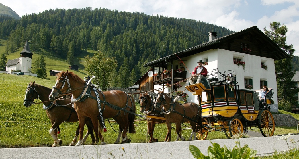 Pferdekutsche in Davos