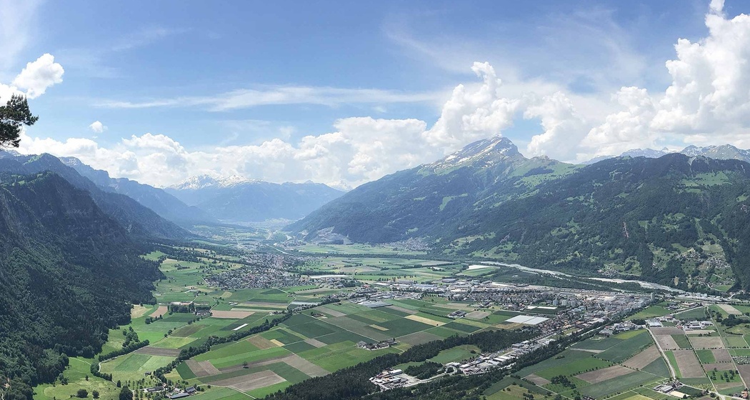 Blick vom Fadärastein Richtung Sargans