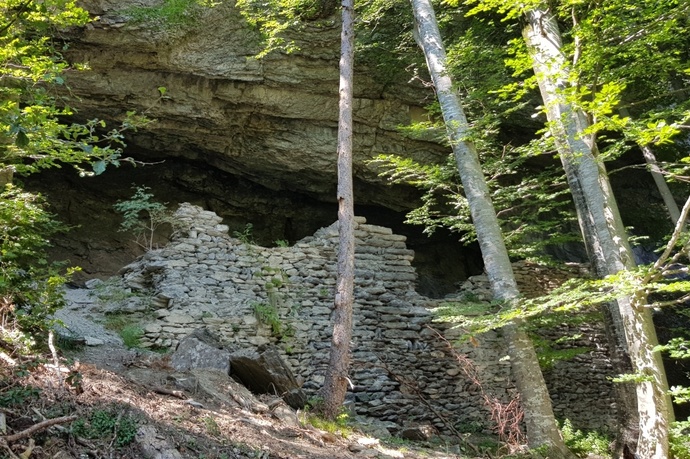 Ruins of Grottenstein Castle near Haldenstein