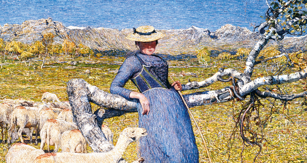 Mezzogiorno sulle Alpi – Mittag in den Alpen, 1892: (85,5 × 79,5 cm, Öl auf Leinwand, Ohara Museum of Art, Kurashiki, Japan).