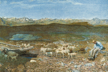 Pascoli alpini – Alpine pastures, 1893-1895: (169 × 278 cm, oil on canvas, Kunsthaus Zürich).