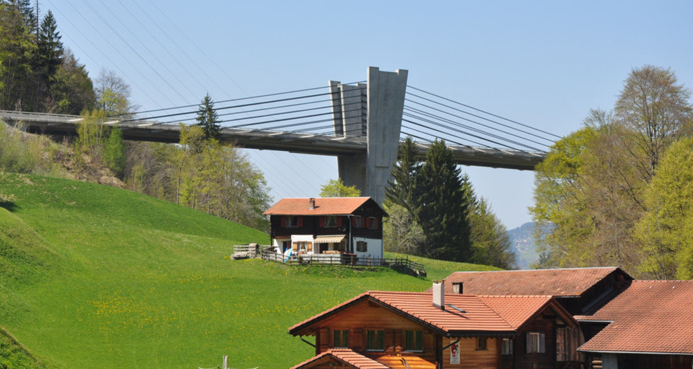 Die imposante Sunnibergbrücke von Christian Menn