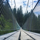 Ganz schön lang: die Gerüsttobelbrücke verbindet Pany mit dem Stelserberg