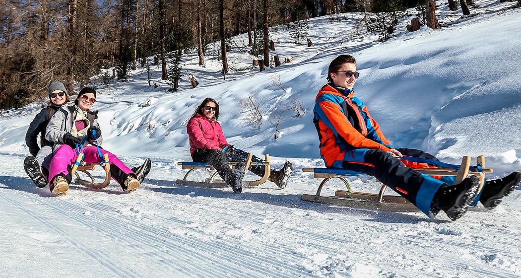 Schlittelspass oberhalb Zernez.