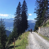 Aufstieg auf der Alpstrasse ab Boden Richtung Alp Valpun