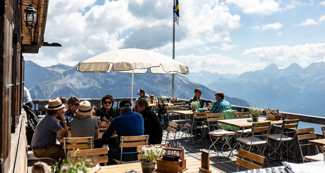 Scalottas Terrasse Sommer