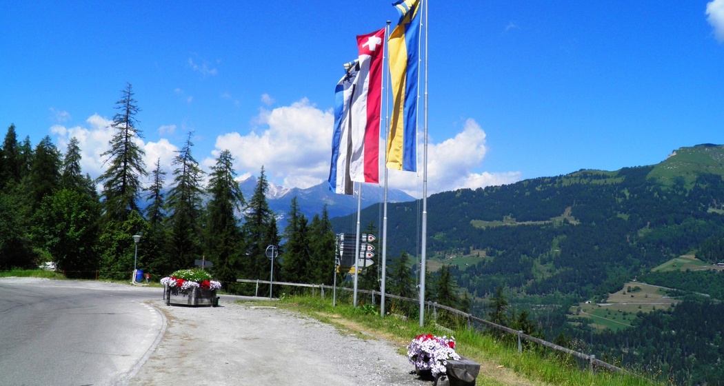 Blick von Tschiertschen übers Schanfigg