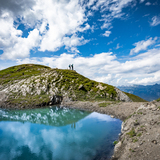 Nuvole riflesse nel lago Wangsersee