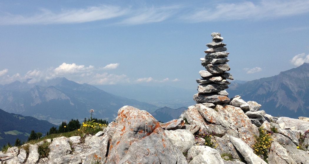 Steinskulpturen auf dem Chimmispitz
