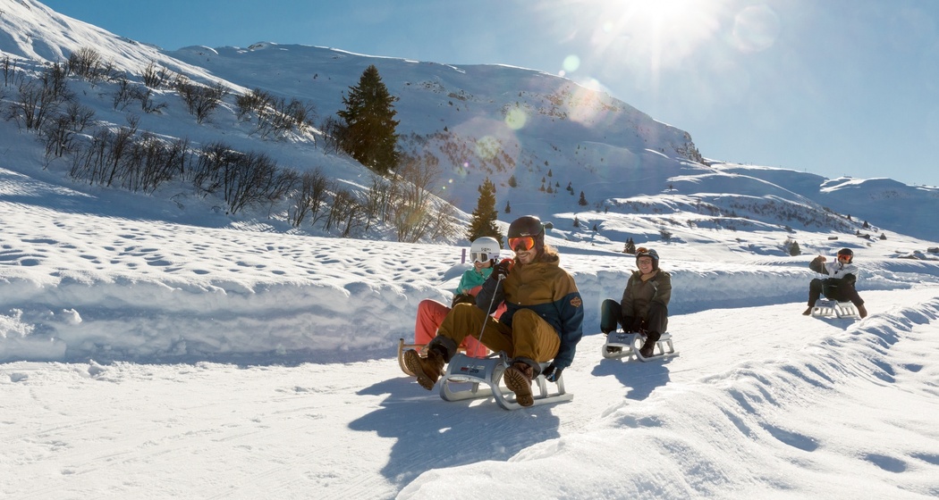 Schlittelweg Cuolm Sura - Surcuolm - Flond - Ilanz