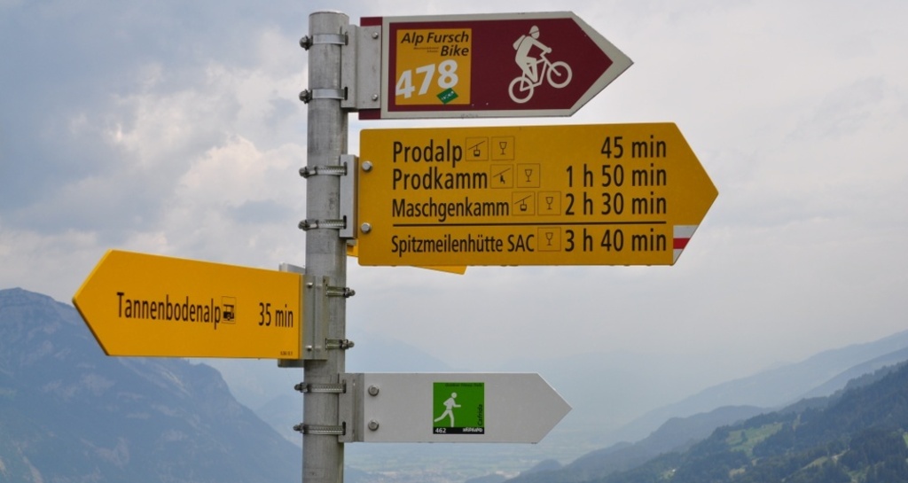 Blick von Cafrida in Richtung Churer Rheintal