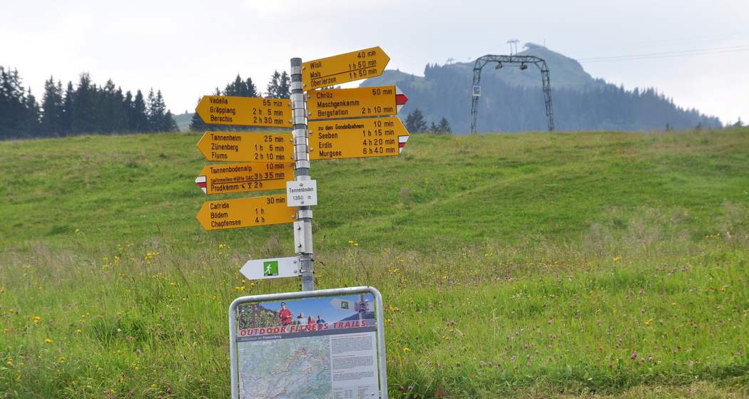 Ausgangspunkt bei der Infostelle Flumserberg