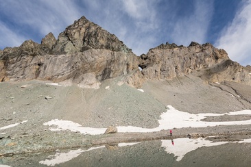 Vue sur le Martinsloch du côté grison