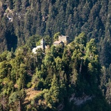 Hohen Rätien castle complex in summer