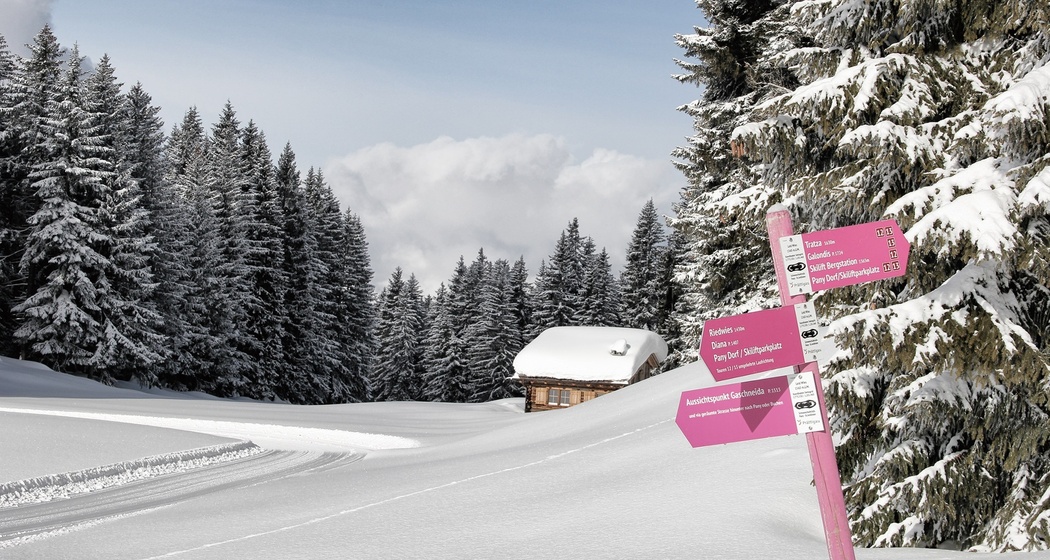 Unterwegs in der Schneeschuh-Arena Prättigau