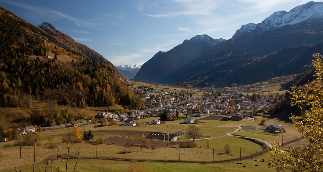 Blick auf Poschiavo