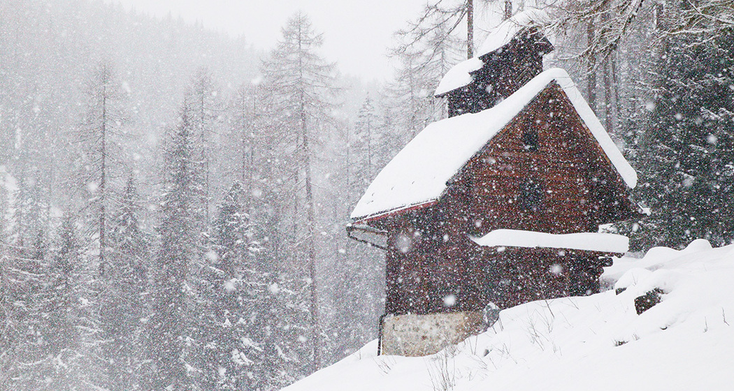 Kapelle Mengelberg im Schneegestöber