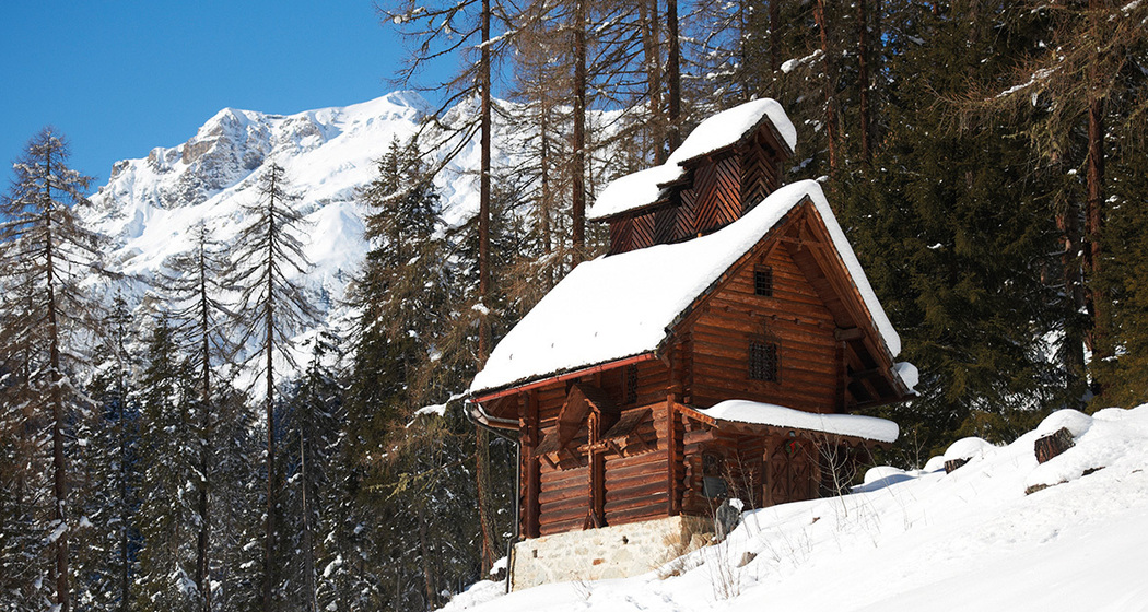 Kapelle Mengelberg an einem sonnigen Wintertag