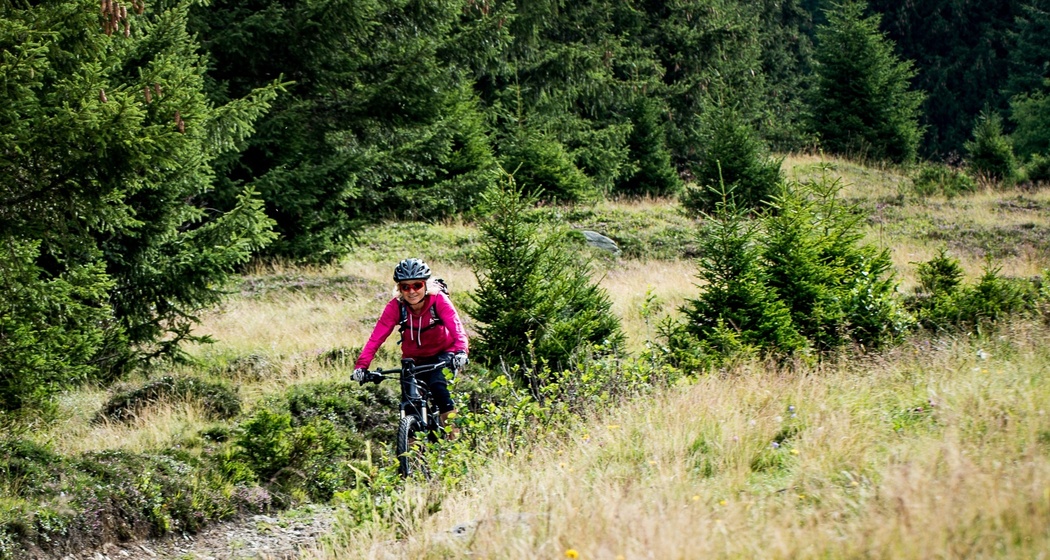E-Mountainbiketour Piz um Piz im Kreis herum Abfahrt Obersaxen