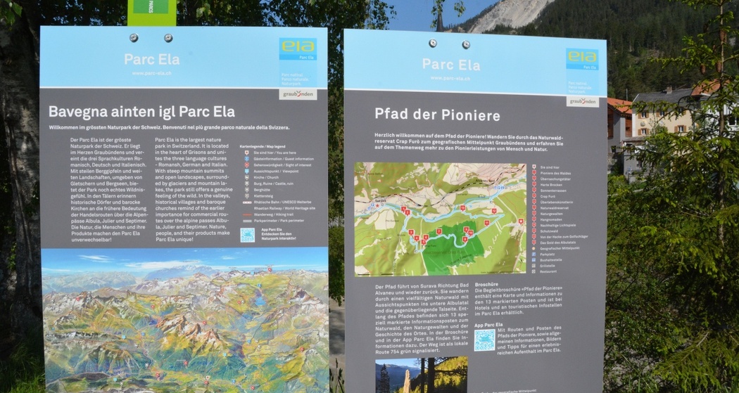 Starttafel Pfad der Pioniere