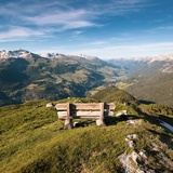 On the Crap Putèr with a view over the Lower Engadine.