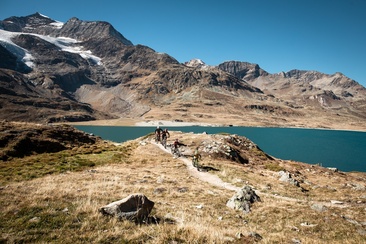 Biker at Lago Bianco