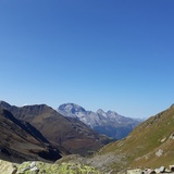 Blick von der Kesch-Hütte auf den Piz Ela