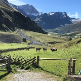 View from the start in Safien Thalkirch towards Wisshorn