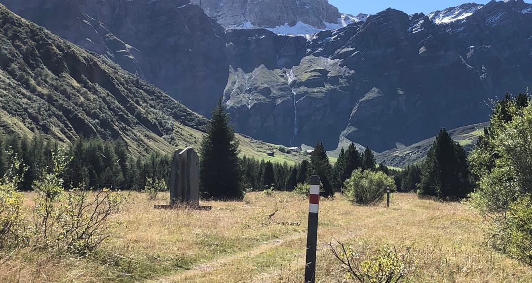 Mit Blick zum Wisshorn