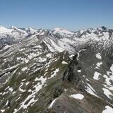 Summit Faltschonhorn with view towards Schwarzhorn