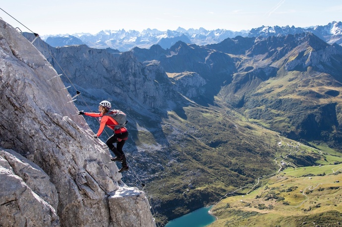 Klettersteig Partnunblick mit Partnunsee