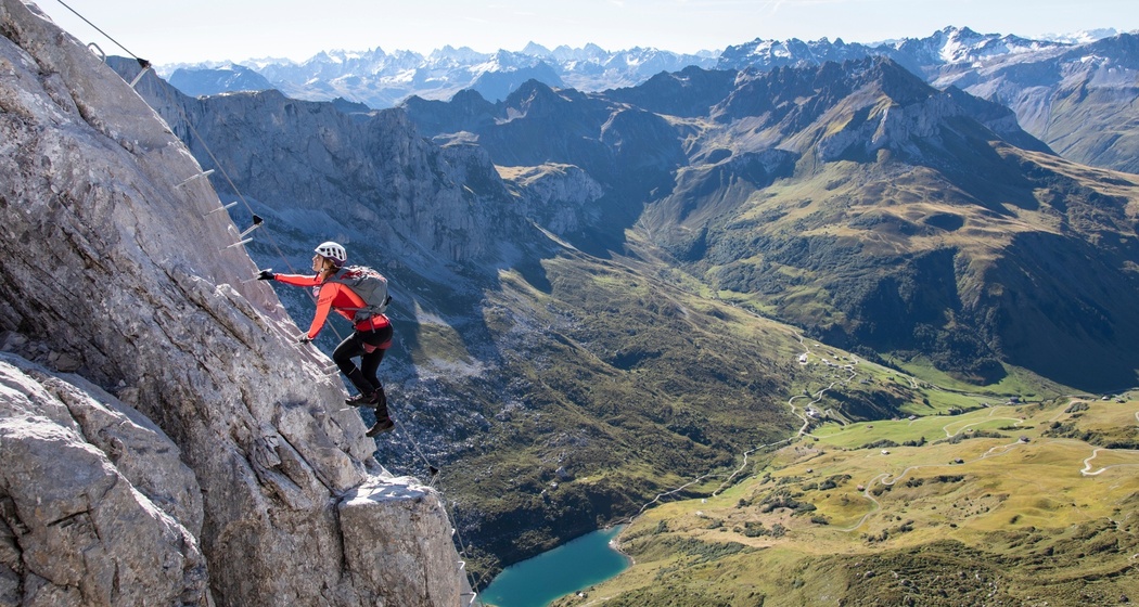 Klettersteig Partnunblick mit Partnunsee