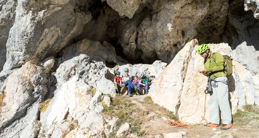 Familien-Klettersteig Partnunblick - Einstieg