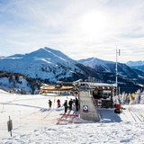 Station supérieure du télésiège Feldis-Mutta