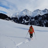 Downhill across the open field