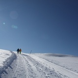 Im Anstieg vom Berghaus Arflina zur Hochebene Clun