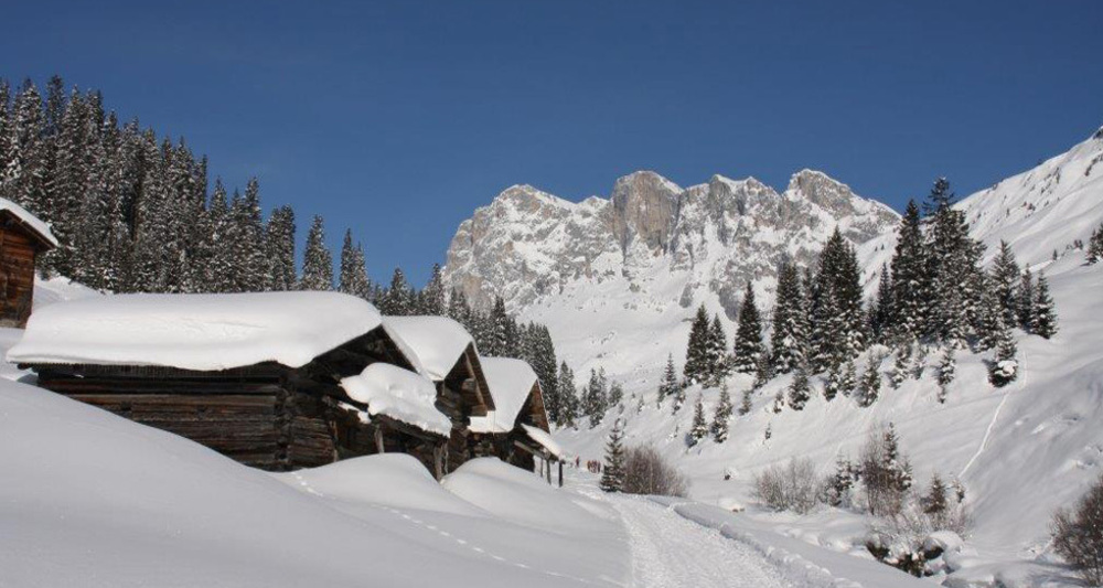 Winterwanderweg nach Partnun