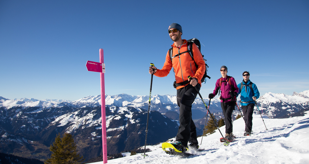 Markierte Schneeschuhtour "Rätikon Panoramatour" Stels - St. Antönien